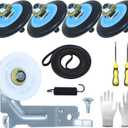 DC97-16782A Dryer Drum Roller Kit with DC97-16782A Dryer Roller DC93-00634A Idler Pulley 6602-001655 Dryer Belt DC61-01215B Tension Spring Replaces DC97-07523A DC97-07523B 2027851 for Dryers