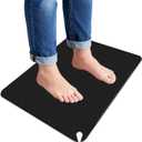 Grounding Mat, 15.7x19.6IN Breathable Grounding Mat for Feet Grounding Pad with Air Holes Reduce Inflammation and Stress with 15 Ft Grounding Cord
