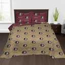 Northwest NCAA Quilted Throw Blanket with 2 Shams, Soft Cozy Bedding, All Seasons, 90 x 90 inches
