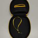CaseSack Case Compatible with DEWALT Neckband Headphones and 2-in-1 Neckband Headphones w/Built-in Speakers (Black with Yellow Zip)