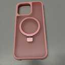 Magnetic Compatible with iPhone 11 Pro Max Case with Stand [Military Grade Drop Tested][Compatible with Magnet] Ring Translucent Slim Hard Back Soft Edge, Pink
