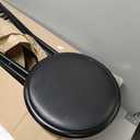 Lavish Home Folding Stool - Backless 24-Inch Stool with 225lb Capacity for Kitchen or Rec Room - Portable Indoor Counter Bar Stools (Black)