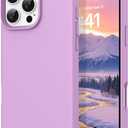 DOMAVER Case for iPhone 16 Pro 6.3'' Case Smooth Liquid Silicone Soft Gel Rubber Microfiber Lining Cushion Cover Shockproof Protective Phone Cases Compatible with iPhone 16 Pro- Elegant Purple
