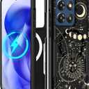 for Moto G Stylus 2025 Case - Compatible with MagSafe Women Cute Girls Magnetic Phone Cover Aesthetic Sun Moon Heavy Duty Shockproof Design for Motorola Moto G Stylus 5G 2025 Cases (Planet)