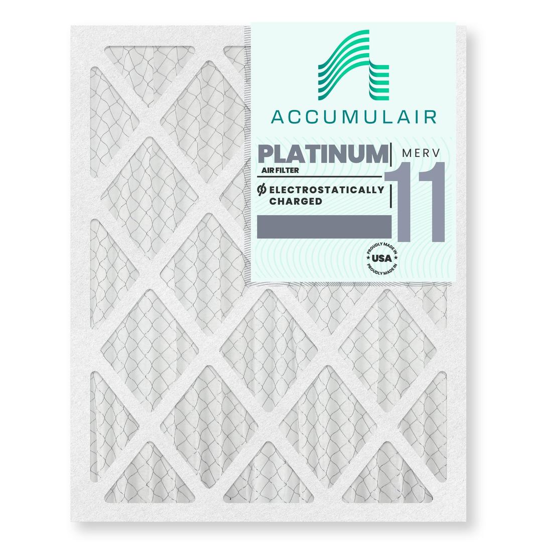 16X20X1 (15.75 x 19.75) Accumulair Platinum 1-Inch Filter (MERV 11) (4 Pack)