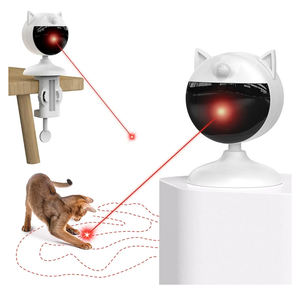 Potaroma Interactive Cat Laser Toys, Clamp Design, Smart Sensor Motion Activated Truly Random Trjajectory, Automatic Chargeable Kitten Toy Indoor Exercise, Ivory