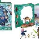 Mattel Disney Princess Toys, Raya Classic Storybook Set with 7 Characters Including Raya, Human Sisu & Dragon Sisu Small Dolls, Inspired by the Movie