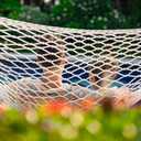 Lazy Daze Hammocks 12FT Double Rope Hammocks, 2 Person Hand Woven Cotton Hammock with Spreader Bar for Outside, Patio, Poolside, FIT 13-15 FT Stand, Max 450 Lbs, Natural, 141 x 57 inches