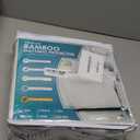 PlushDeluxe Premium Bamboo Mattress Protector  Queen Size, Waterproof, & Ultra Soft Breathable Noiseless Washable Bed Mattress Cover for Comfort & Protection - White