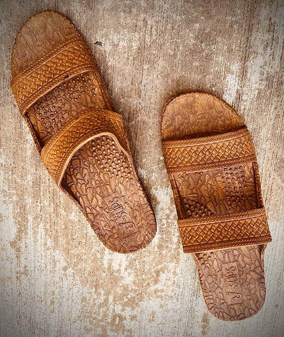 J-Slips Sandals for Women and Men - Comfortable Jesus Jandals for Beach, Summer, and Shower - Waterproof Hawaiian Slides, Sandalias (9 Women/7.5 Men, Sand)