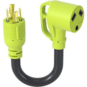 4 Prong 30 Amp RV Generator Adapter Cord,NEMA L14-30P Twist Lock Male Plug to NEMA TT-30R Female,Outdoor Ower Equipment Suitable for RV Trailer Camper,STW 10 AWG,ETL Listed (12 Inch)