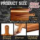 Nuenen 10 Pcs Wood Cutting Board with Handle 15.7 x 7.8 Inch Acacia Wooden Serving Kitchen Chopping Boards for Pizza, Bread, Cheese, Charcuterie, Fruit, Vegetables(Acacia)