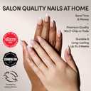 Glamnetic x GLAMZILLA Press On Nails - ALWAYS & FOREVER | Short Almond French Tip Fake Nails with 3D Pearls, Salon Quality Wedding Nails | 15 Sizes - 30 Nail Kit with Glue