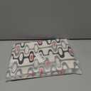 Mid Century Table Runner, Retro Design of Organic Oval Shapes and Stripes Print Table Runner for Kitchen Dining Room Wedding Party Decor, Black Red 13x60 Inch (W13"x L60")