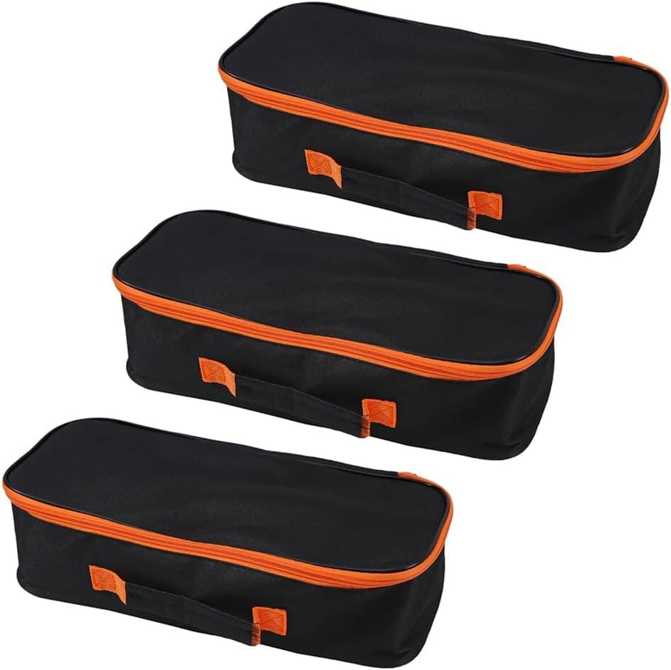 3pack Tool Pouch with Zipper Utility Small Tool Bag for Screw Plier Wrench Screwdriver Mechanic Car Vacuum Men garden Hand Power Tool Storage Organizer (12 Inch)