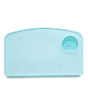 Liddle Bedside Shelf Nightstand, Space-Saving, Sturdy Plastic with Silicone Top, for Dorm Rooms and Bedrooms, Blue