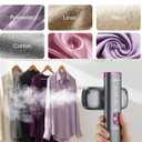 OGHom Steamer for Clothes, 110-240V Travel Steamer & Iron 2 in 1, 1000W Powerful Steam, Portable Handheld Garment Wrinkle Remover, 30s Fast Heat-Up with Dry & 2-Steam Control, for Global & Europe