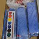 Sabary 18 Pack End of School Year Gift for Student Watercolor Paint Set Bulk with Card and Rope 8 Washable Watercolor Paint with Brush for Last Day of School Classroom Kid Art Party Favor (Heart)