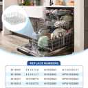 W11527890 Dishwasher Lower Dishrack Compatible with Whirlpool Maytag, Replacement W11778050, W11778050, WPW10525642, W10199774, W10525641, W10525642, W10525643, W11773654, WPW10525643