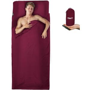 Frelaxy Sleeping Bag Liner, XL Travel Sheet & Camping Sheet for Backpacking, Hotel, Hostels & Traveling, Comfy & Easy Care, Full-Length Zipper/No Zipper, 4 Seasons Warm Cold Weather