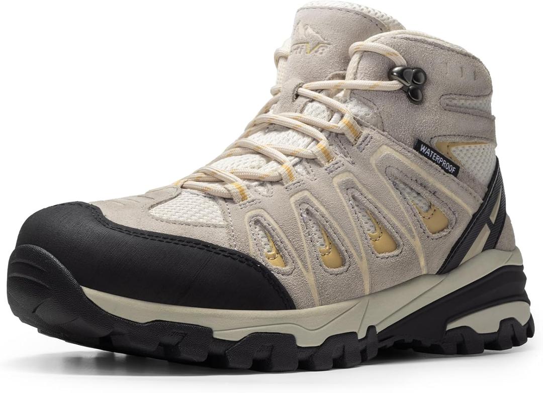 NORTIV 8 Women's Waterproof Hiking Boots Outdoor Trekking Camping Trail Hiking Boot (6, Taupe)