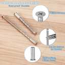2 x PATIKIL Cabinet Handle Screws M4 x 100mm, 10 Set Break Away Screws Drawer Pull Phillips Drive Flat Countersunk Head Bolts with Sleeve for Door Handle Lever