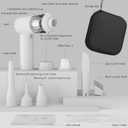 Handheld Car Vacuum Cleaner 16000PA Vacuum Cleaner and Air Duster Portable High Power Cordless Multi-Nozzles for Car, Home, Office, Pet (White)