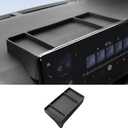 Temmis Dashboard Organizer for Toyota Highlander 2020-2026, Silicone Dash Board Tissue Holder Dash Storage Tray Container Box Behind Screen-Black