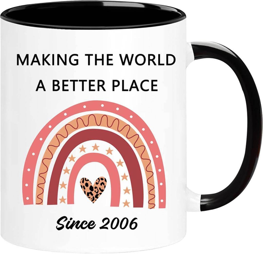 WOSIWULA 20th Birthday Mug, 2006 Vintage 20th Birthday Gifts for Women, Men, Her, Him, Wife, Husband, Sister, Brother, Friends, 20 Year Old Birthday Gifts Presents Cup Decorations