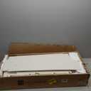 ChooChoo Over The Toilet Storage Cabinet, Farmhouse Bathroom Storage Cabinet with Sliding Door, Over Toilet Storage with Adjustable Shelves, Space-Saving, White