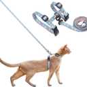 pidan Cat Harness & Leash Set, Cats Escape Proof Adjustable Kitten Harness for Large Small Cats (Blue)