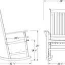 Cambridge Casual Thames Natural Teak Wood Frame Rocking Chair with Slat Seat
 Natural Teak, 28 inches x 32.25 inches x 44.5 inches