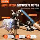 VEVOR Belt Grinder Sander, 30 x 1-Inch Variable Speed Belt Polisher with VFD, 550W Polishing Grinding Machine with 2 Grinding Moulds & 3PCS Sanding Belts for Metalworking, Knife Making