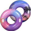 HeySplash Pool Floats, Pool Tubes for Adult, Inflatable Pool Floats Fun Pool Floaties for Swimming Pool Beach Lake River Party Decoration Toys (16.57"L x 16.5"W)