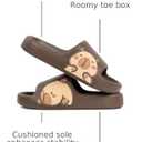 2 x Men's and Women's Capybara Slides,Cute Capybara Slippers for Indoor Outdoor,Non Slip Quick Drying Shower Shoes,Comfort Cloud Slides Sandals (Brown)