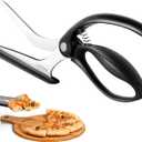 AmHoo Pizza Scissors Stainless Steel Blade Salad Pizza Slicer Pizza Cutter Scissors with Server Highly enjoy Excellent Gifts