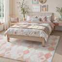 PureCozy Checkered Rug 5x8 Fluffy Shag Living Room Pink Area Rug Modern Washable Carpet Soft Shaggy Non Slip Indoor Plush Fuzzy Rugs for Bedroom Dorm Office Home Aesthetic Decor