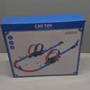 Toy Car Track Gift Set for Boys Kids Age 3-5 4-7 8-12, Long Race Tracks with 4 Action Loops and 4 High-Speed Slot Die-Cast Race Cars, 35+ Pieces Race Tracks to Create Multiple Configurations