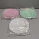 Fasmov 3 Pack 3 Tier Plastic Cupcake Stand, Dessert Plates Cake Fruit Candy Display Tower Reusable Pastry Platter for Wedding Birthday Baby Shower Tea Party Decorations - White Pink Green