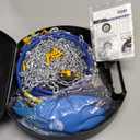 Snow-Chains Auto Fixing 1 Min Quick Fit Easy Installation Tire-Chains, Portable Reusable Universal Emergency Tire Traction Chain for Passenger Car, Pickup Trucks and SUV - Set of 2 (HKN-150)