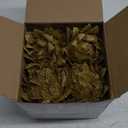 Jetec 8 Pieces Christmas Ornaments Glitter Christmas Tree Hanging Decoration Decorative Artificial Pine Cones Flowers Hanging Ornaments for Winter Wreath Holiday Decor(Gold)