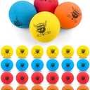 Pandahero 24-Pack Mini Knee Hockey Balls for Indoor Play – Christmas Toys Gifts & Stocking Stuffers for Toddler Kids Boys Girls – Soft Foam Balls for Floor Hockey & Mini Sticks