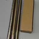 Brass Curtain Rods for Windows 18 to 45 inches, 1 Inch Modern Metal Drapery Rods, Adjustable Heavy Duty Curtain Pole with Round Finials(18"-45"Antique Brass)