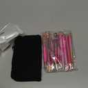 Janmini 9 Pcs Ballpoint Pens Set Metal Crystal Diamond Glitter Pens for Journaling Black Ink Pretty Cute Things Fancy Stationery Gifts for Women Girls Birthday Home Office Desk(Fluorescent Pink)