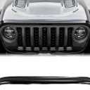 Hood Deflector Hood Protector Compatible with Jeep Wrangler JL 2025 2024 2023 2022 2021 2020 2019 2018 & 2020-2025 Gladiator JT Gloss Black Hood Protector Bug Deflector Stone Guard