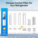 Refrigerator Water Filter Replacement for Frigidaire EPTWFU01 EWF02 Pure Source Ultra II, PureSource Ultra 2, RWF5800A, SCWFTCTO, GP006, EPTWFUO1, MR022, JO22, BO022, TH-01, DE022, 1007 3PACK