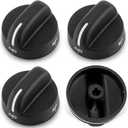 AMI PARTS 8273103 Gas Range Stove Knobs Fit for Whirlpool Stove Knobs Replacements AP6012363 8273107 8273111 ER8273103 (4-Pack,Black) for Whirlpool Range/Oven PS11745570 PS11745570 WP8273103VP
