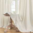 FOLKSIDE Cream Ivory Ruffle Curtains 84 Inch Length 2 Panels Set for Living Room Bedroom Shabby Chic Drapes Rod Pocket Light Reducing Window Curtains for Kids Girls Nursery Room Backdrop Decor, 52x84 (52"W x 84"L (Pack of 2))