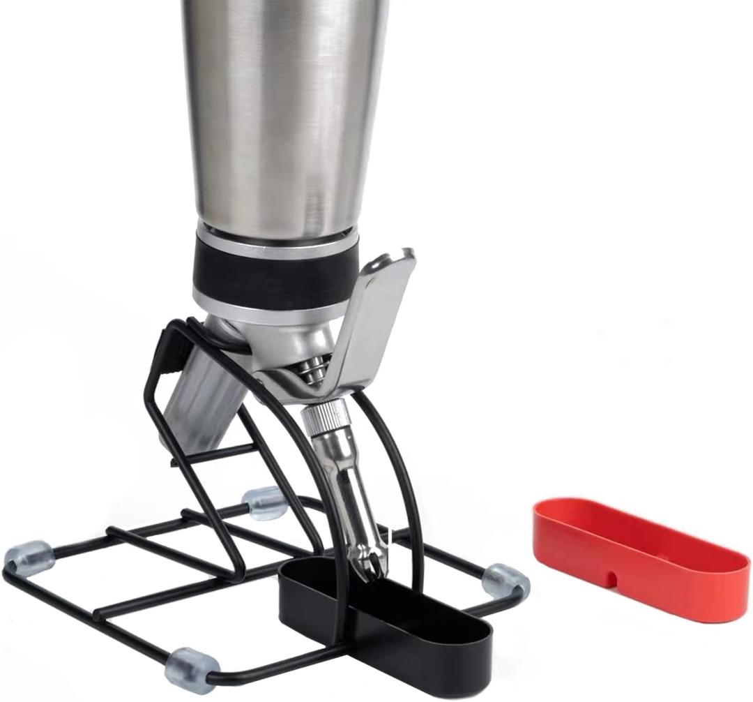 Whipped Cream Dispenser Stand with Cleaning Kit, Upside Down Holder, 4.9 x 5.9 inches