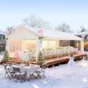 COBIZI 10x30 Party Tent Heavy Duty, Tents for Parties with Removable Sidewalls & Built-in Sandbags, Wedding Tent, Easy to Set up, UV 50+, Waterproof